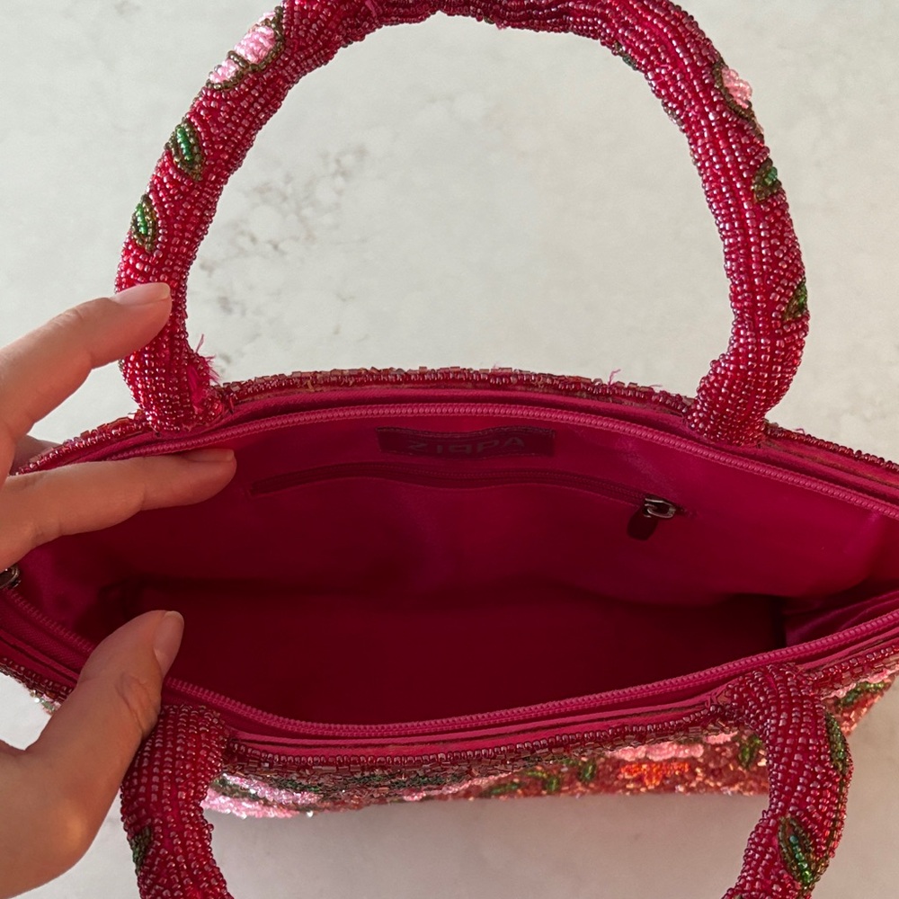 Vintage Floral Beaded Purse - Picture 6 of 6